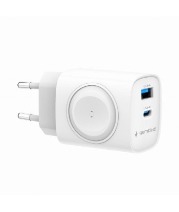 CHARGER USB 2IN1 20W 2PORT/TA-UC-PDQCW20-01-W GEMBIRD
