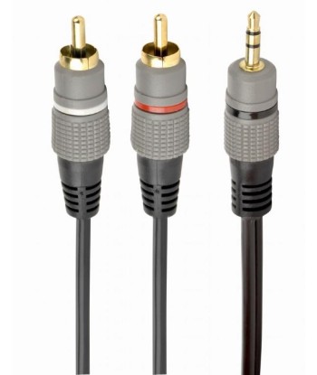 CABLE AUDIO 3.5MM TO 2RCA 2.5M/GOLD CCA-352-2.5M GEMBIRD