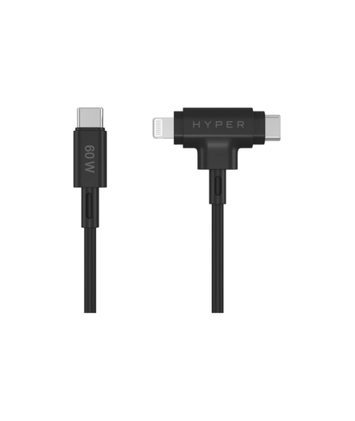 Гибридный кабель HyperJuice 60W USB-C to USB-C & Lightning Гибридный кабель HyperJuice 60W USB-C to USB-C & Lightning