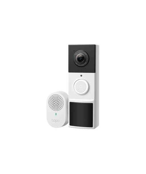 TP-LINK Video Doorbell Camera, Tapo D210, 3 MP, 1.18mm/F1.8, IP65, H.264, Micro SD, Max. 512