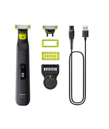 Philips Face and Body Shaver, QP6542/15 OneBlade Pro 360, Operating time (max) 90 min, Wet & Dry, Lithium Ion, Black