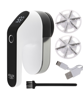 Средство для удаления ворса Adler, LCD, AD 9618, White/Black, Rechargeable battery