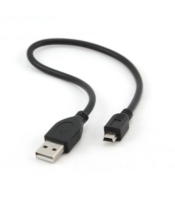 CABLE USB2 AM-MINI 30CM BLACK/CCP-USB2-AM5P-1 GEMBIRD