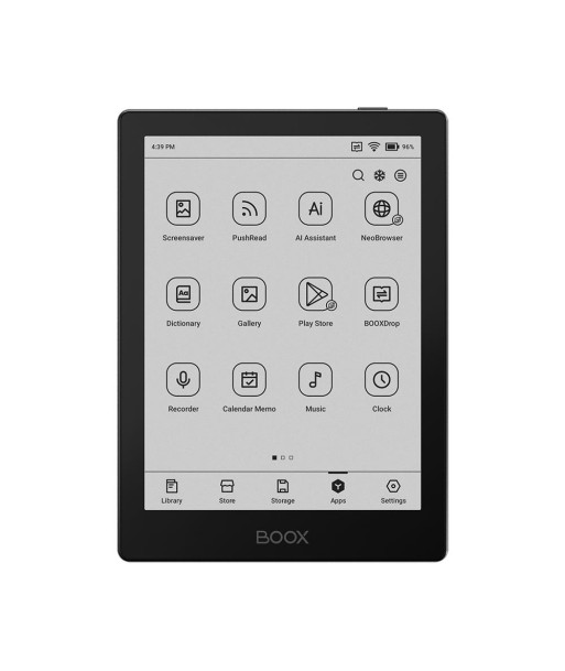 E-Reader ONYX BOOX 6" 1072x1448 Memory 32 MB 1xUSB-C Micro SDXC Wireless LAN Bluetooth Black OPC1225R