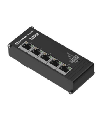 Teltonika TSF010 Industrial Unmanaged Switch, 5x 10/100Mbps RJ45, DIN Rail