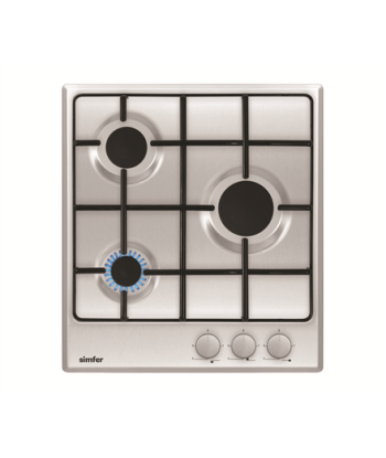 Pliidiplaat Simfer, H4.300.VGRIM, Gas, Number of burners/cooking zones 3, Rotary knobs, Stainless steel