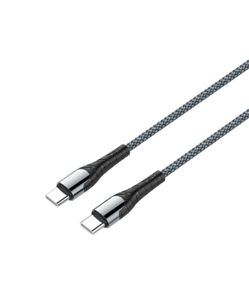 Кабель ColorWay 65W USB-C - USB-C - Быстрая зарядка, 1м, серый