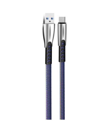 ColorWay USB Type-C Kaabel (Tsinkisulamist) 2.4A, 1m, Sinine