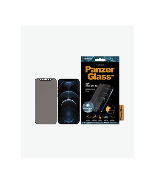 PanzerGlass, Apple, iPhone 12 Pro Max, Glass, Black, Privacy glass