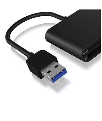 Raidsonic, ICY BOX, IB-CR301-U3 USB 3.0 External card reader, USB 3.0 Type-A, 3 x card reader slot: CF, SD, microSD