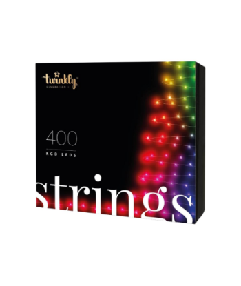 Умные светодиодные гирлянды Twinkly Strings 400 RGB - 32м Черный провод