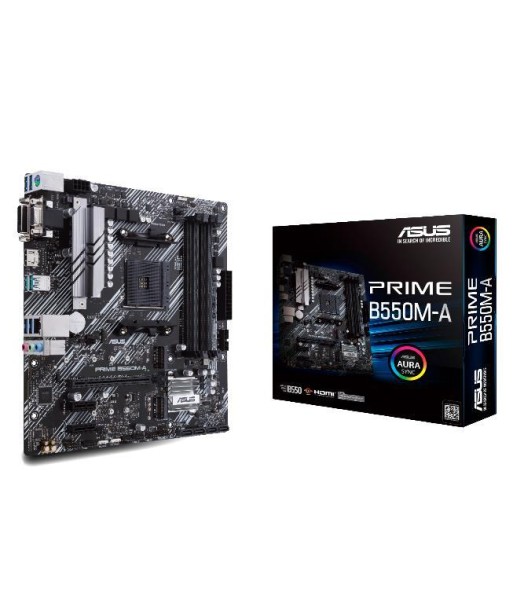 Mainboard ASUS AMD B550 SAM4 MicroATX Memory DDR4 Memory slots 4 2xPCI-Express 3.0 1x 1xPCI-Express 4.0 16x 2xM.2 1x15pin