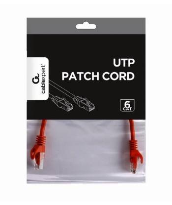Gembird CAT6 UTP Патч-корд - 0.25м, Красный