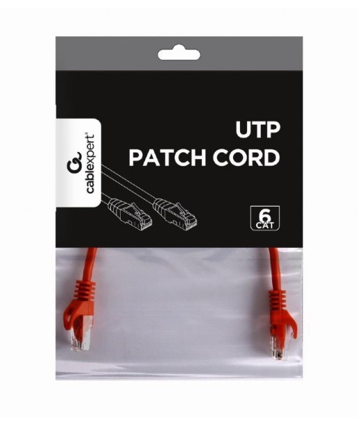 Gembird CAT6 UTP Patch Cable - 0.25m, Punane