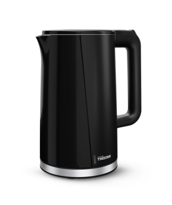 Tristar Double Walled Kettle, WK-3407, Electric, 2200 W, 1.7 L, Plastic, 360° rotational base, Black