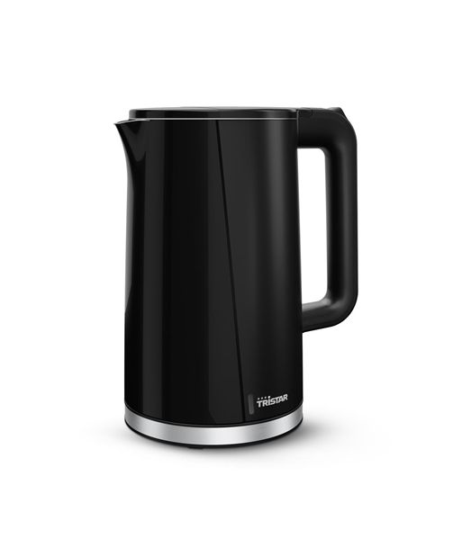 Tristar Double Walled Kettle, WK-3407, Electric, 2200 W, 1.7 L, Plastic, 360° rotational base, Black