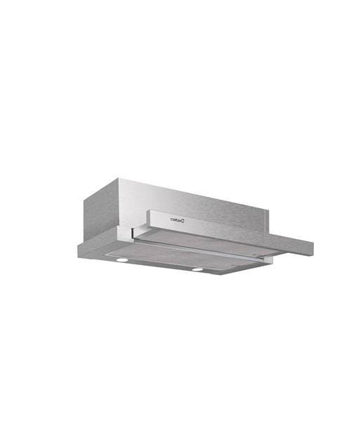 Вытяжка CATA, EXTENDER 600, Telescopic, Energy efficiency class C, Width 60 cm, 390 m³/h, Mechanical, ECOLED, Stainless Steel