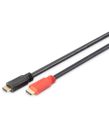 Digitus, High Speed HDMI Cable with Signal Amplifier, Black/Red, HDMI Male (type A), HDMI Male (type A), HDMI to HDMI, 10 m