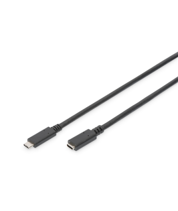 Digitus USB-C Pikenduskaabel, USB 2.0, 2m, Must