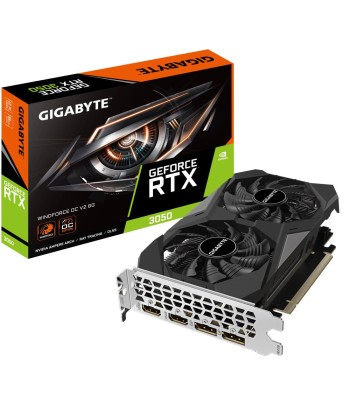 Видеокарта GIGABYTE NVIDIA GeForce RTX 3050 6 GB GDDR6 96 bit PCIE 4.0 16x Memory 14000 MHz GPU 1477 MHz 2xHDMI 2xDisplayPort