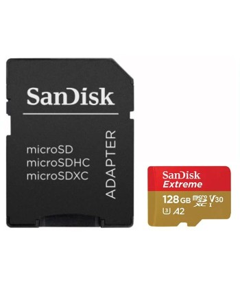 SanDisk Extreme microSD 128GB + SD-adapt.