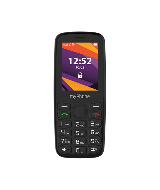 myPhone 6410 LTE, Black, 2.4", TFT, 64 MB, 128 MB, Dual SIM, Nano SIM, USB version Type-C, Built-in camera, Main camera