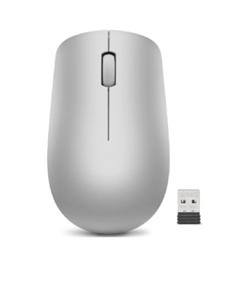 Оптическая мышь Lenovo, Wireless Mouse, 530, 2.4 GHz Wireless via Nano USB, Platinum Grey, 1 year(s)