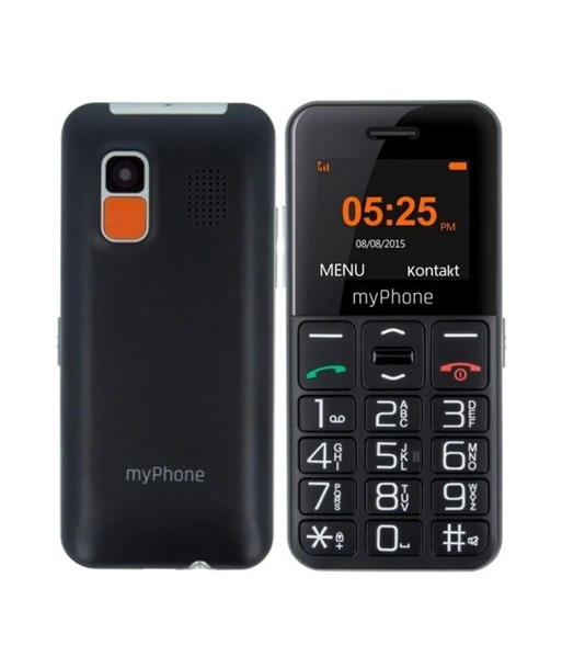 myPhone Halo Easy, Black, 1.77", TFT, 24 MB, 32 MB, Single SIM, Bluetooth, Main camera resolution 0.3 MP, 1000 mAh