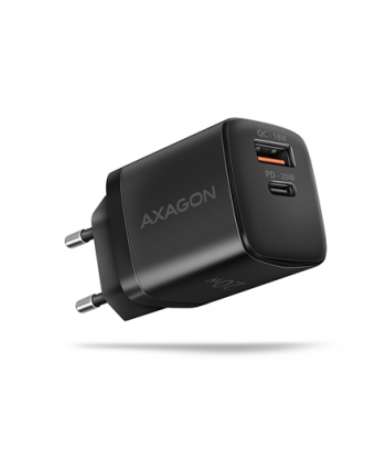 MOBILE CHARGER WALL USB 20W/2PORT BLACK ACU-PQ20 AXAGON