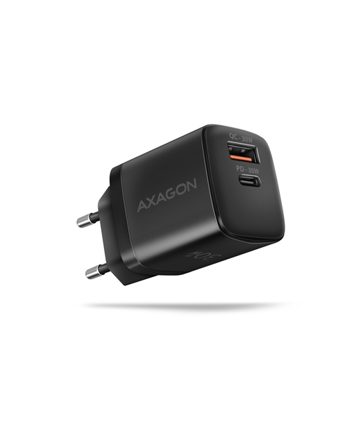 AXAGON ACU-PQ30 30W USB-A + USB-C Seinälader - Kiire ja Usaldusväärne Toide