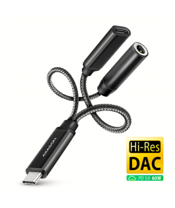 AXAGON ADA-HCPD USB-C Hi-Res DAC heliadapter toitega (60W)