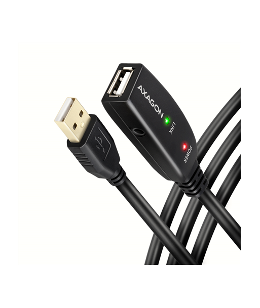 AXAGON ADR-205 USB Repeater Cable - USB Type-A Male to USB Type-A Female, 5m