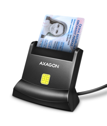 AXAGON CRE-SM4N USB Smart Card Reader - Secure & Easy ID Access