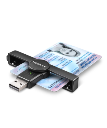 AXAGON CRE-SMPA Складной карманный USB-A считыватель смарт/ID-карт