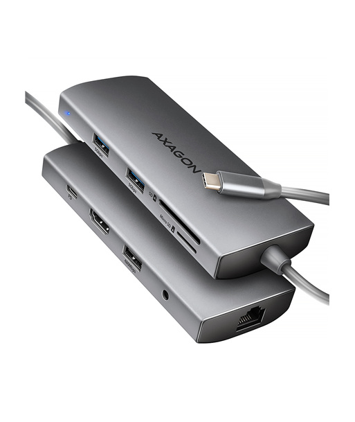 AXAGON HMC-8HLSA USB-C Hub: 8 Ports, 5Gbps, Premium Design AXAGON HMC-8HLSA USB-C Hub: 8 Ports, 5Gbps, Premium Design