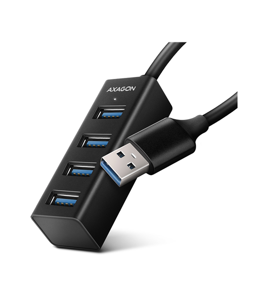 AXAGON HUE-M1A Miniatuurne 4-pordiline USB 3.2 Gen 1 Metallist Hub
