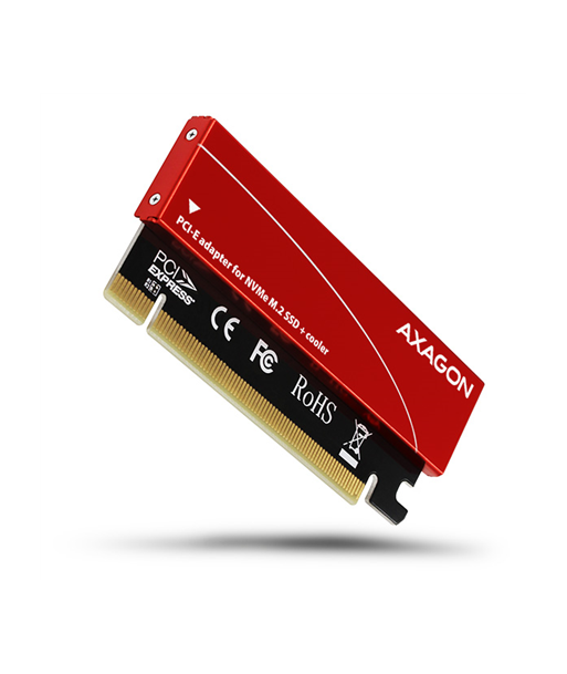 AXAGON PCI-Express x16 internal adapter to connect an NVMe M.2 SSD to a desktop | PCEM2-S