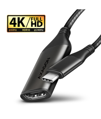 AXAGON USB-C to HDMI Aktiivne Konverter - Ühenda Seadmed Lihtsalt!
