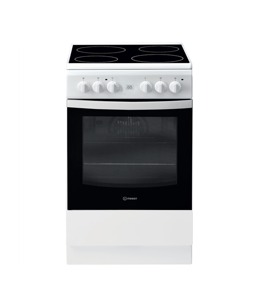 Indesit IS5V8GMW/E 50cm Electric Cooker with Vitroceramic Hob - White Indesit IS5V8GMW/E 50cm Electric Cooker with Vitroceramic Hob - White