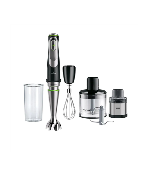 Blender Braun, MQ9138XI MultiQuick 9, 1200 W, Number of speeds 3, Chopper, Ice crushing, Black/Stainless Steel