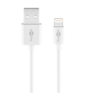 Goobay Lightning to USB 2.0 Cable - Charge & Sync Your Apple Devices in Style! (White)