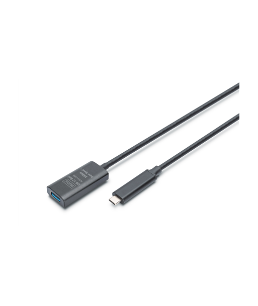 Digitus, Active USB 3.2 Gen2 10G extension cable, DA-73113, USB-C to USB-A