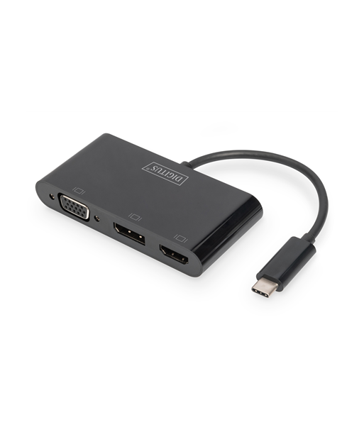 Digitus USB-C 3in1 Triple Monitor Adapter (HDMI, DP, VGA) | USB-C Graphics Adapter