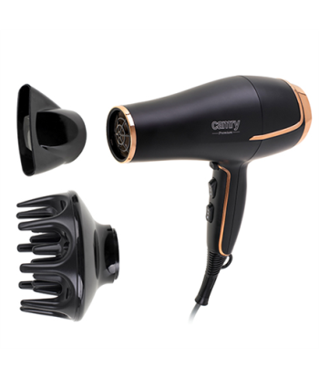 Föön Camry CR 2255 2200 W, Number of temperature settings 3, Diffuser nozzle, Black