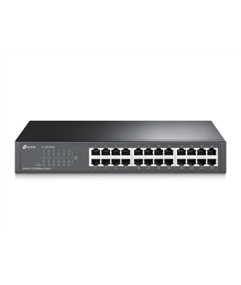 TP-LINK, Switch, TL-SF1024D, Unmanaged, Desktop/Rackmountable, 10/100 Mbps (RJ-45) ports quantity 24, Power supply type