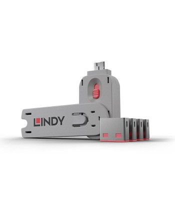USB PORT BLOCKER 4PACK/PINK 40450 LINDY