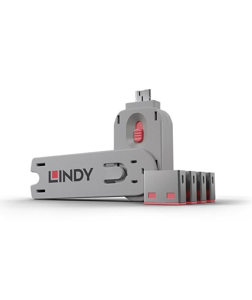 USB PORT BLOCKER 4PACK/PINK 40450 LINDY