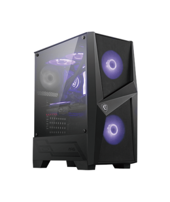 MSI MAG FORGE 100M PC Case, Mid-Tower, USB 3.2, Black, MSI, MAG FORGE 100M, Black, ATX, Power supply included No