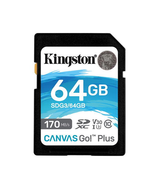 Kingston Canvas Go! Plus 64 GB, SD, Flash memory class 10