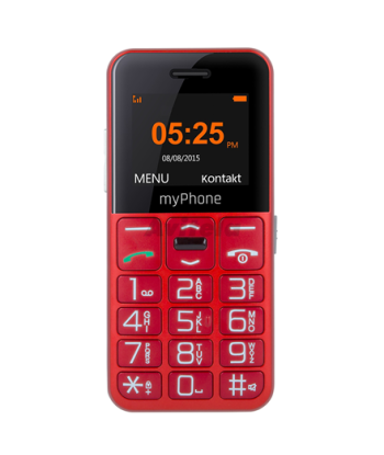 myPhone, Halo Easy, Red, 1.77", TFT, 24 MB, 32 MB, Single SIM, Bluetooth, Main camera resolution 0.3 MP, 1000 mAh